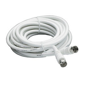 BLISTER FLYLEAD MALE TO MALE 5M - WHITE (BPFLMM5MW)