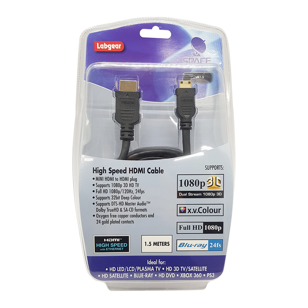 High Speed HDMI Type-A to HDMI Type-C Cable - 1.5m - Image 2