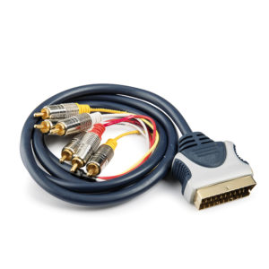 SCART to 6 RCA AV Interconnect Cable