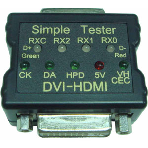 TESTER DVI-D SINGLE LINK CABLE TESTER WITH USB POWER CABLE AND BATTERY BOX
