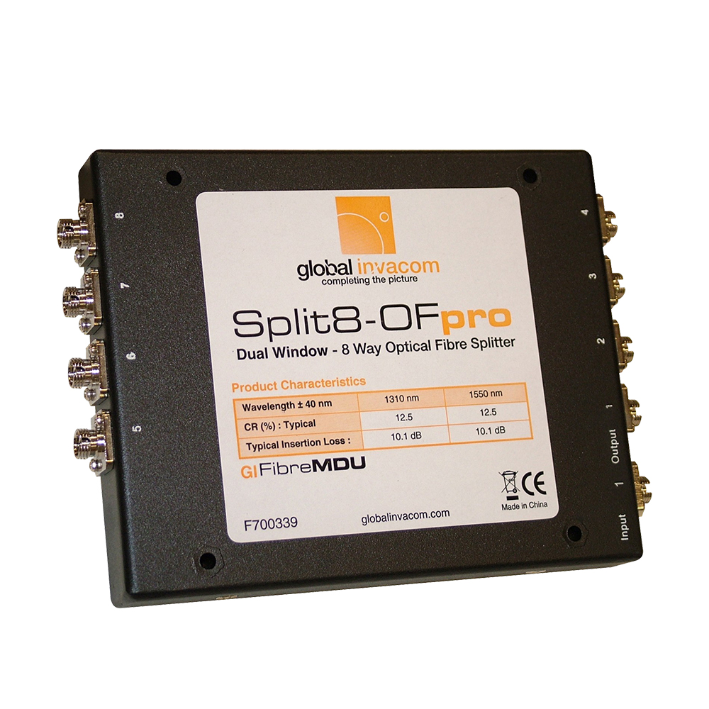 F700339 - Global Invacom Fibre IRS 8 Way Optical Box Splitter