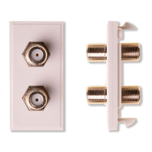 2x F-Connector Wall Plate Insert (WPI-2XF/F) - Image 2