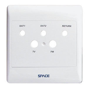 Wall Plate Cover 4x4, Sat Pro Series, 5 holes Frame