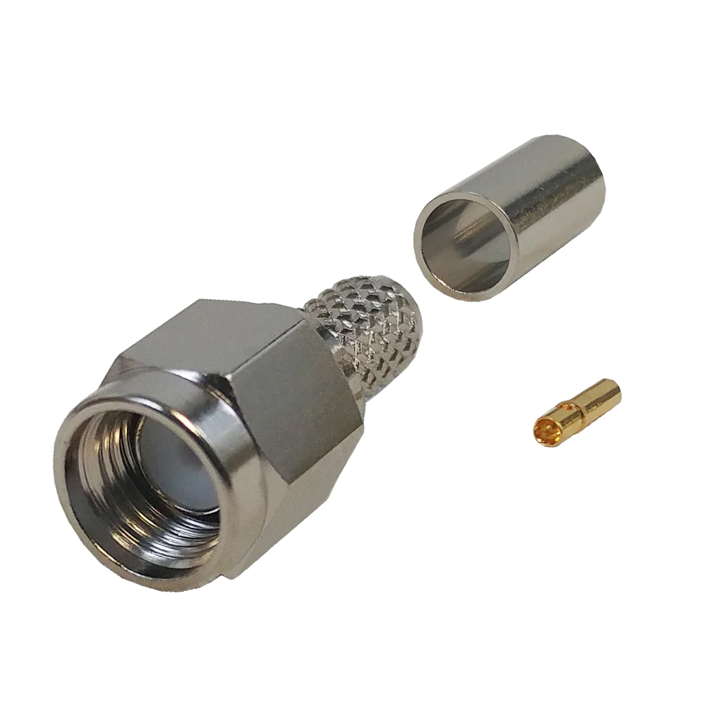 LMR195 SMA Male Reverse Polarity Crimp Connector (SMA01-RP)