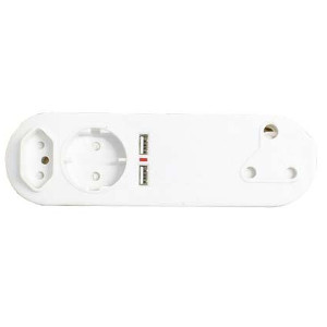 1 X SCHUKO +1X3PIN+1X2PIN+2XUSB