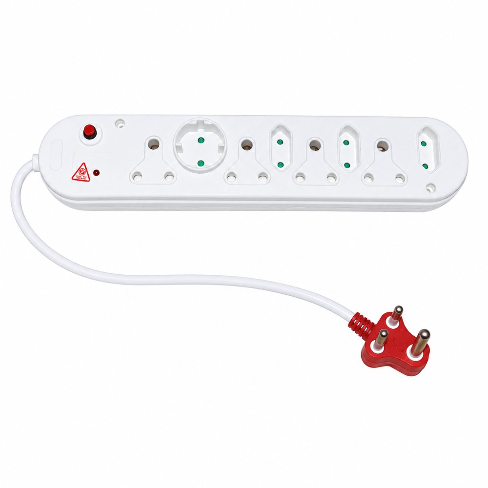 8-Way Surge Protected Multiplug | 4 x 16A Sockets + 3 x 5A 2-Pin + 1 Round Socket | Overload Protection - Image 2