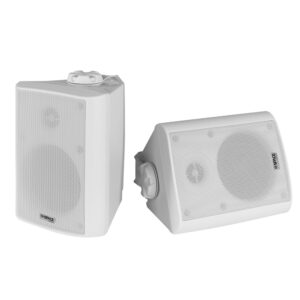 Space Audio Indoor Outdoor 8 Ohm 100V Speakers White Pair