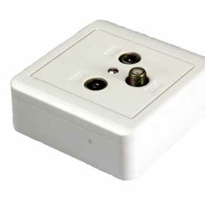 2X2 TV/FM/SAT Plastic Surface Box Only