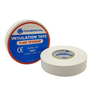 Flame Retardant Insulation Tape 18mm x 20m - White (TAPE03/W)