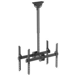 Dual Flat Screen Ceiling Mount - Tilt & Rotate 37"-70" 2x45kg
