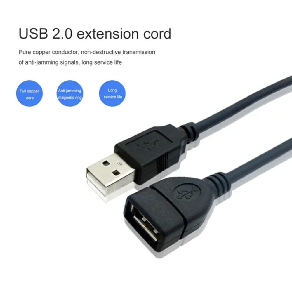 USB TYPE A Male to USB Type A Female extension Cable 1m - Image 4