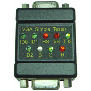 VGA TESTER 3 COLOUR LED DISPLAY HD15/F TYPE