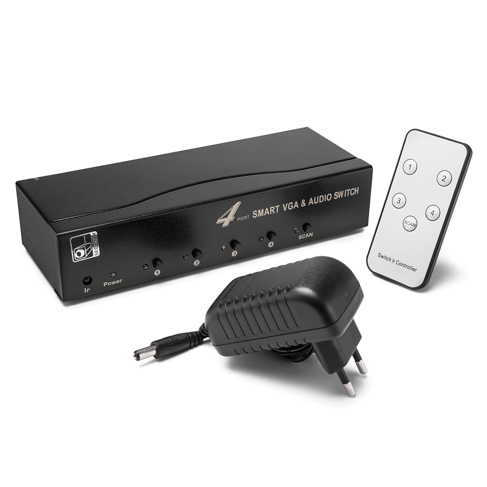 4CH VGA Switcher. Supports max 4 different VGA signal shifts, and display in one VGA screen. - Image 2