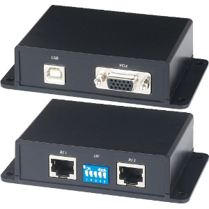 VGA, Keyboard & Mouse Extender over CAT5/CAT5e/CAT6 with USB Interface