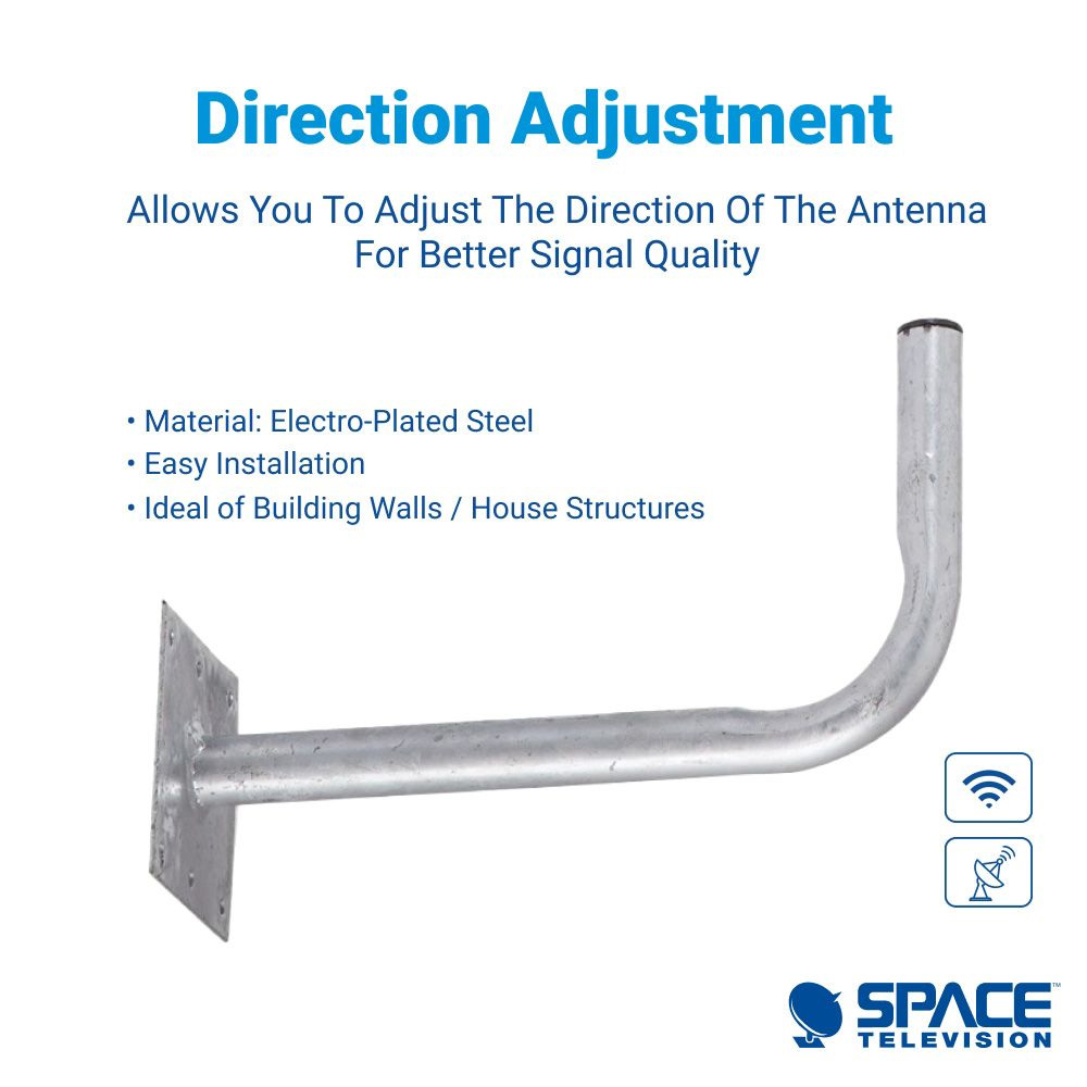 L-shape Wall Bracket – Electro Plated (200x400x38mm) DStv Approved - Image 2