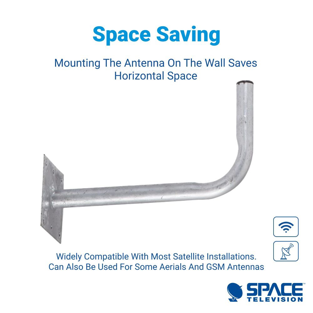 L-shape Wall Bracket – Electro Plated (200x400x38mm) DStv Approved - Image 4