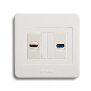 Wall Plate Cover Kit 1x HDMI 1xUSB (WP-KIT2)