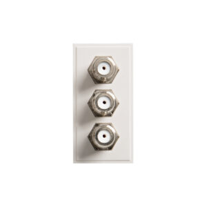 3x F-Connector Wall Plate Insert (WPI-3XF/F)