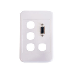 WALL PLATE WITH VGA JACK + 4 INSERT HOLES