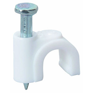 SUPER CLIP BRAND ROUND CABLE CLIPS 10MM WHITE (PER 100)