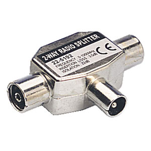 Splitter 2 Way Metal RF T-Type (1xMale - 2xFemale)