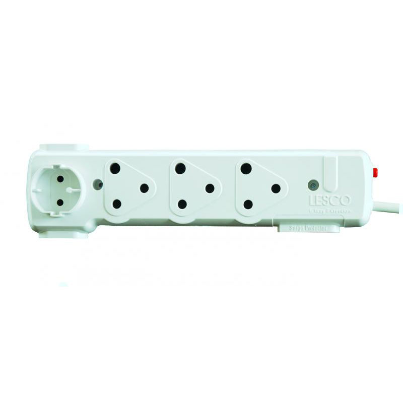 3+3 Way Multiplug Surge Protector + 400mm Cable