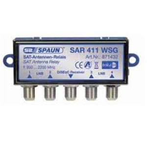 Space TV SAT ANTENNA 411 WSG SAT antenna relay with outdoor case.
