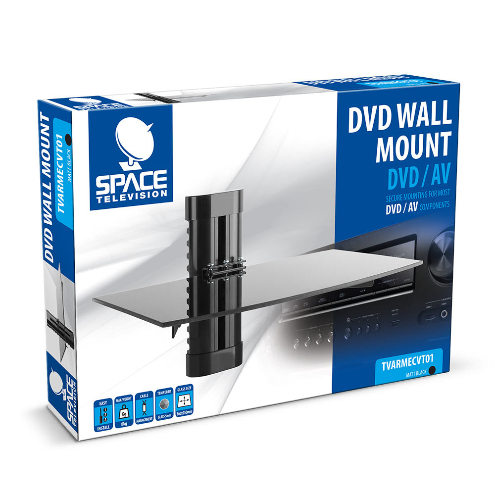 AV Wall Mount - Single Shelf, Height Adjustable - Image 7