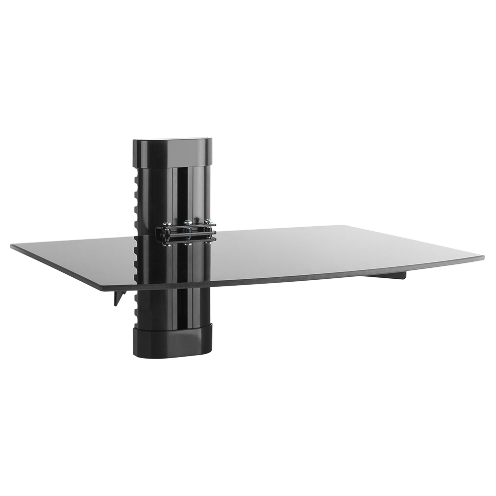 AV Wall Mount - Single Shelf, Height Adjustable