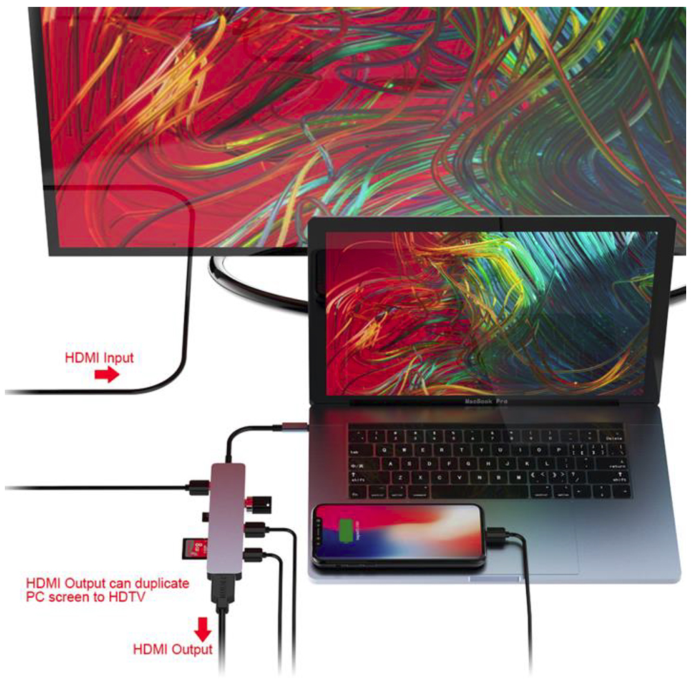 7-in-1 USB-C Slimline Hub with 4K HDMI - EW-TC-107 - Image 6