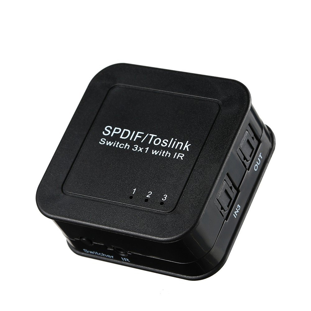 Digital Optical Toslink Audio 3x1 Switcher With Remote - Image 3