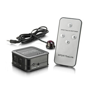 Digital Optical Toslink Audio 3x1 Switcher With Remote