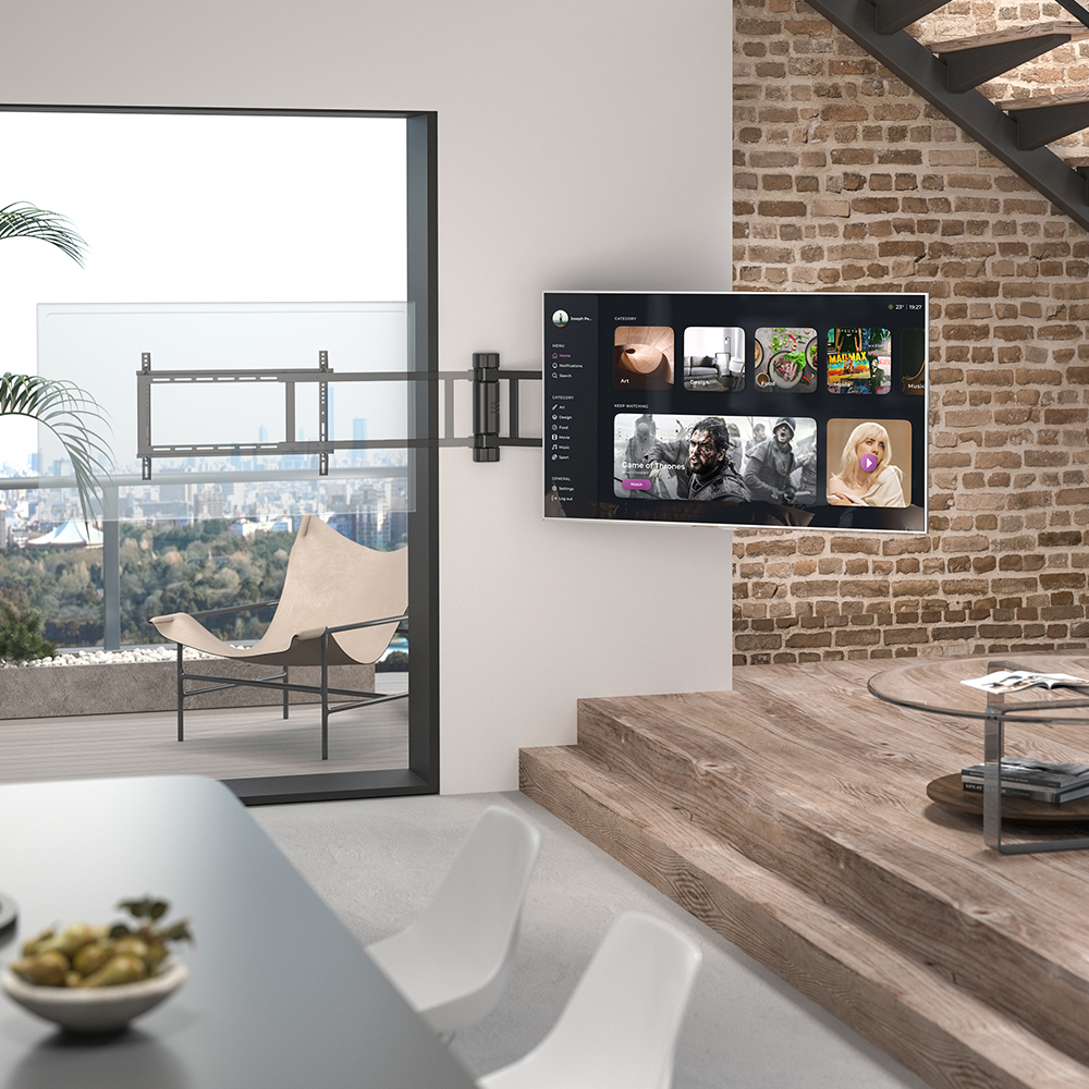 Motorized Swing Wall Mount with Remote Control - 32"-75" 50kg - Image 12