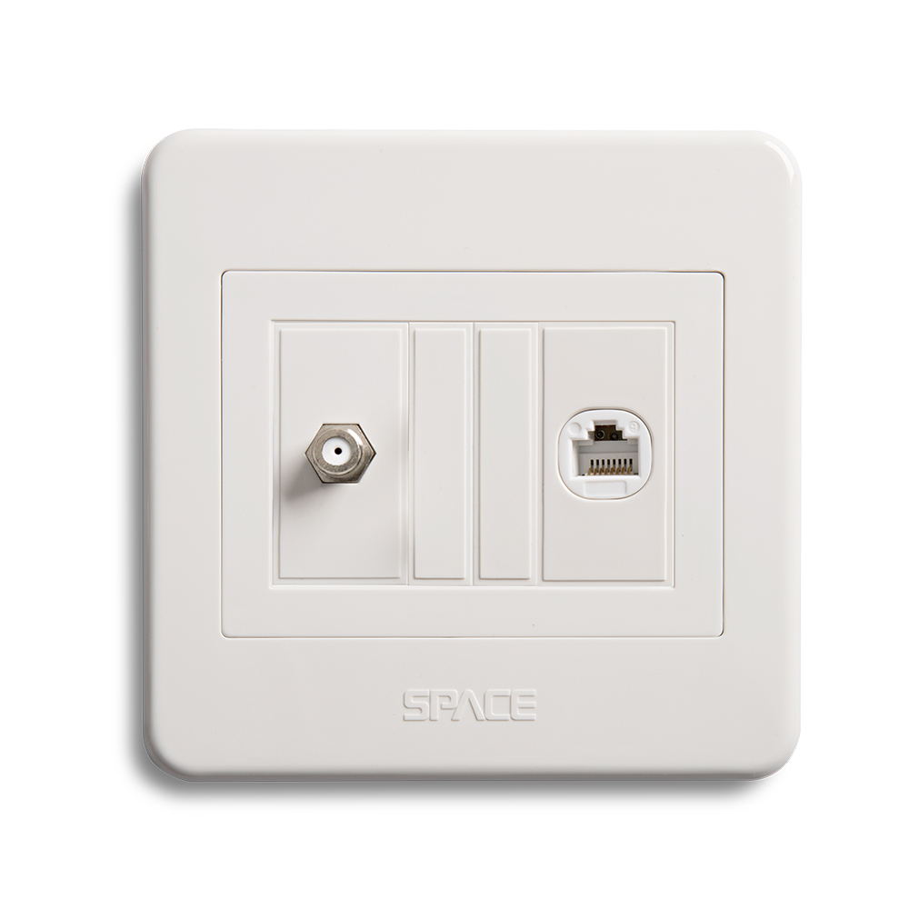 Wall Plate Cover Kit (1xF/F 1xCat6/Data)