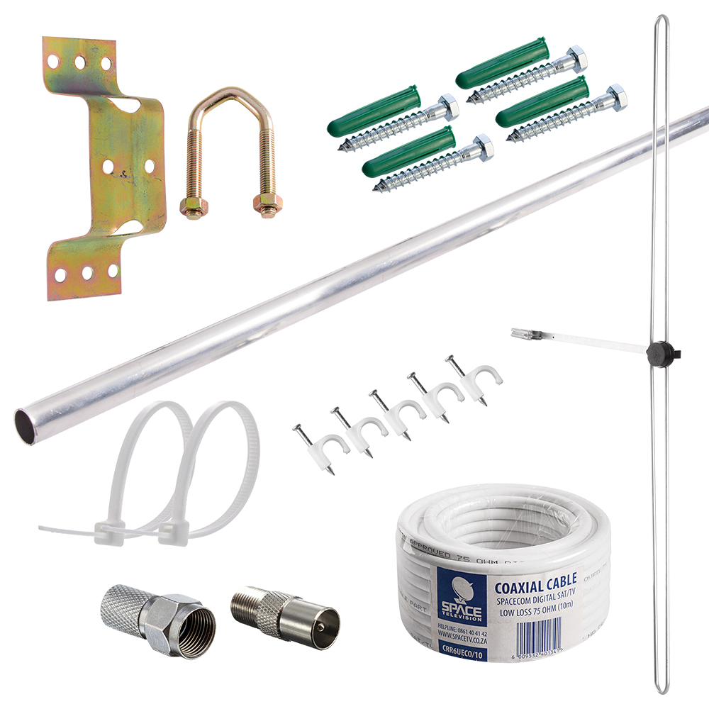 Single Dipole FM Outdoor Antenna Kit