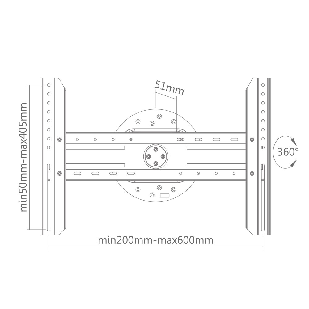360° Rotatable Wall Mount for Flat Panel TV's 37" to 70" 50kg - Image 8