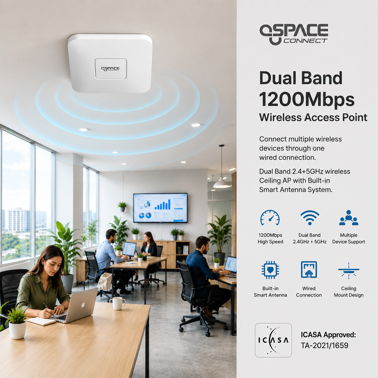 Space Technology Dual Band 1200Mbps Wireless Network Access Point - Image 4