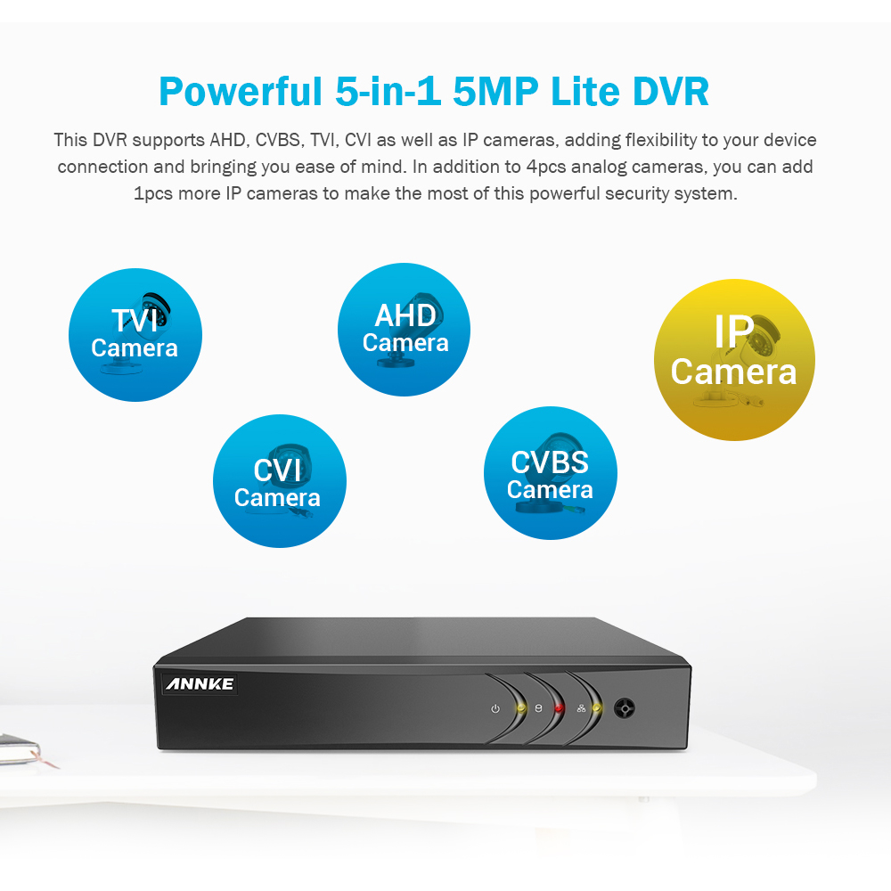 ANNKE 4CH Hybrid DVR Kit with 4 x 2MP TVI Bullet Cameras - Image 4