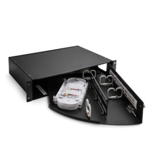 48 Port SC or 96 Port LC Rack Mount Patch Panel Side-spin Open