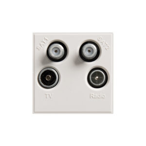 TV/Radio/SAT1/SAT2 Wall Plate Insert (WPI-SWO/2)