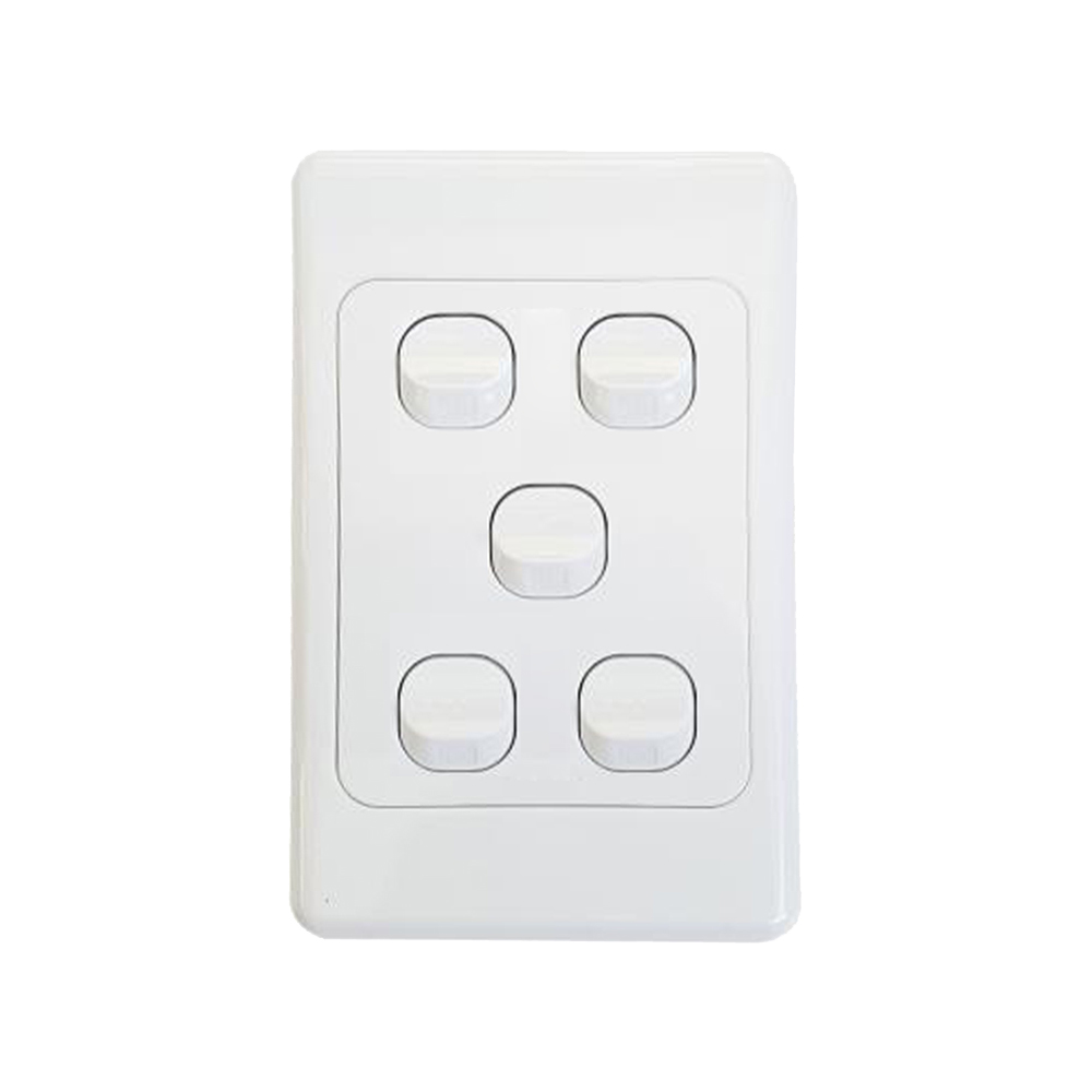 Wall Plate 5 Gang 2 Way Light Switch (WPL/5)