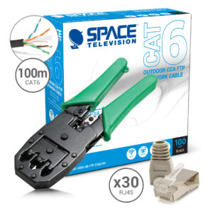 Crimping Tool with 100m Cat5e/6 and RJ45 Connectors (INSTALLATION BUNDLE)