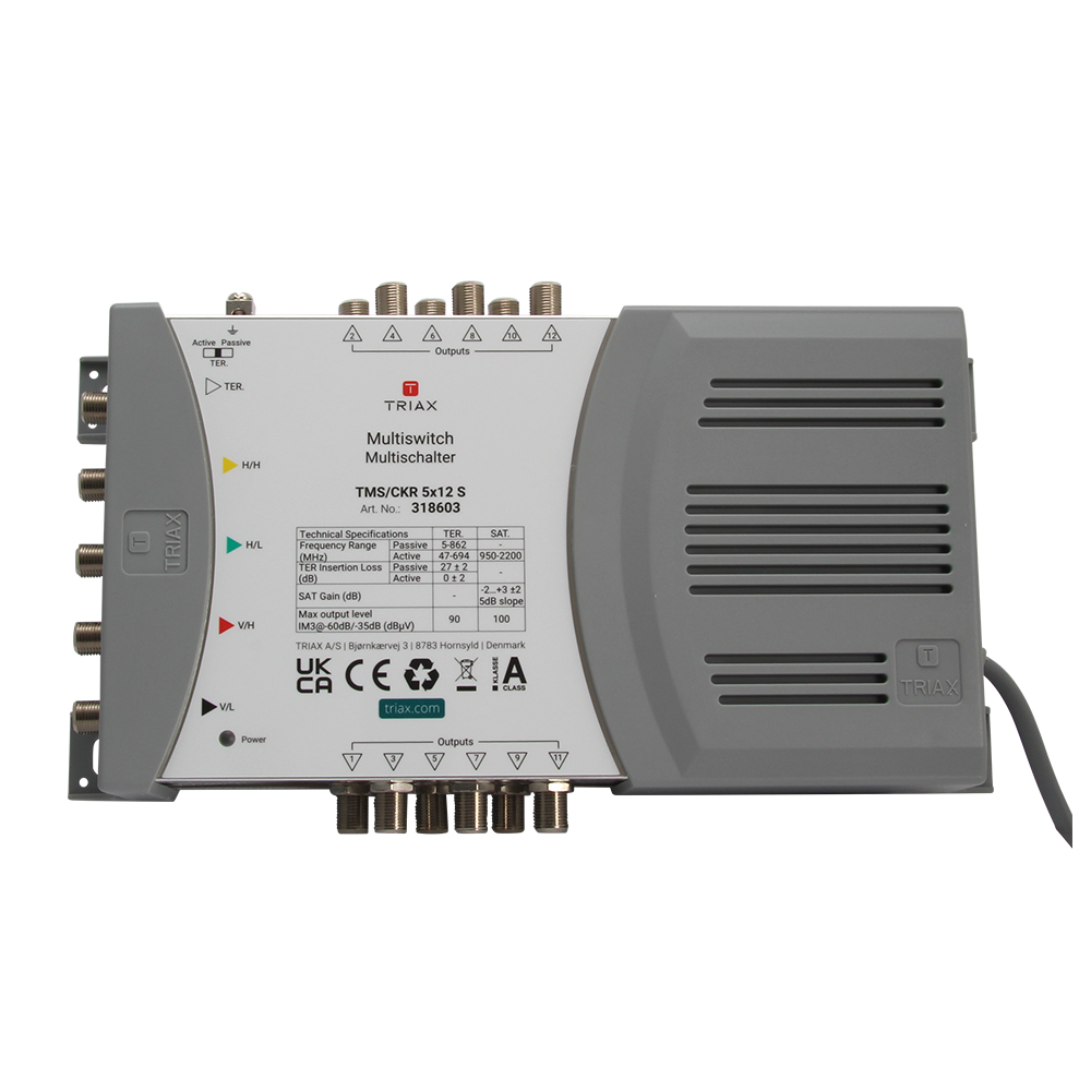 Triax 318603 Standalone Multiswitch 5in-12out (TMS-CKR512S) - Image 2
