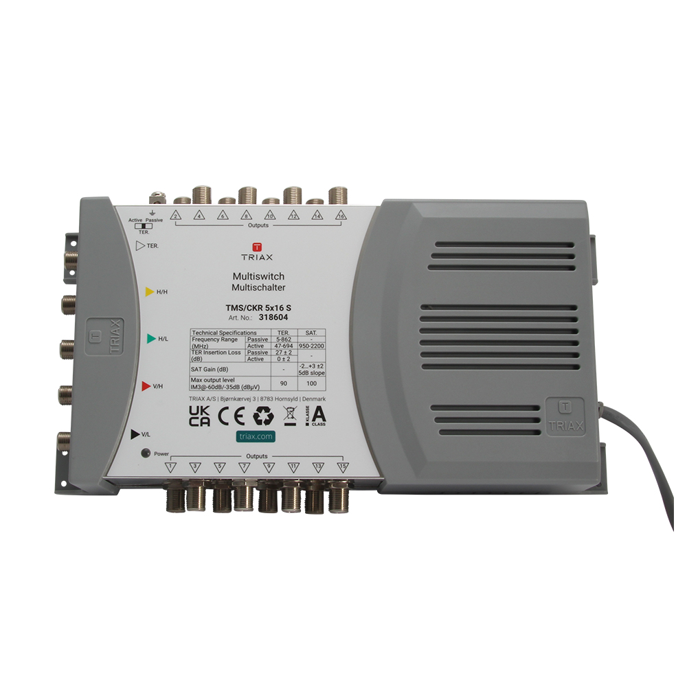 Triax 318604 Standalone Multiswitch 5in-16out (TMS-CKR516S) - Image 2