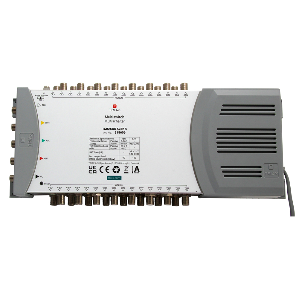 Triax 318606 Standalone Multiswitch 5in-32out (TMS-CKR532S) - Image 2