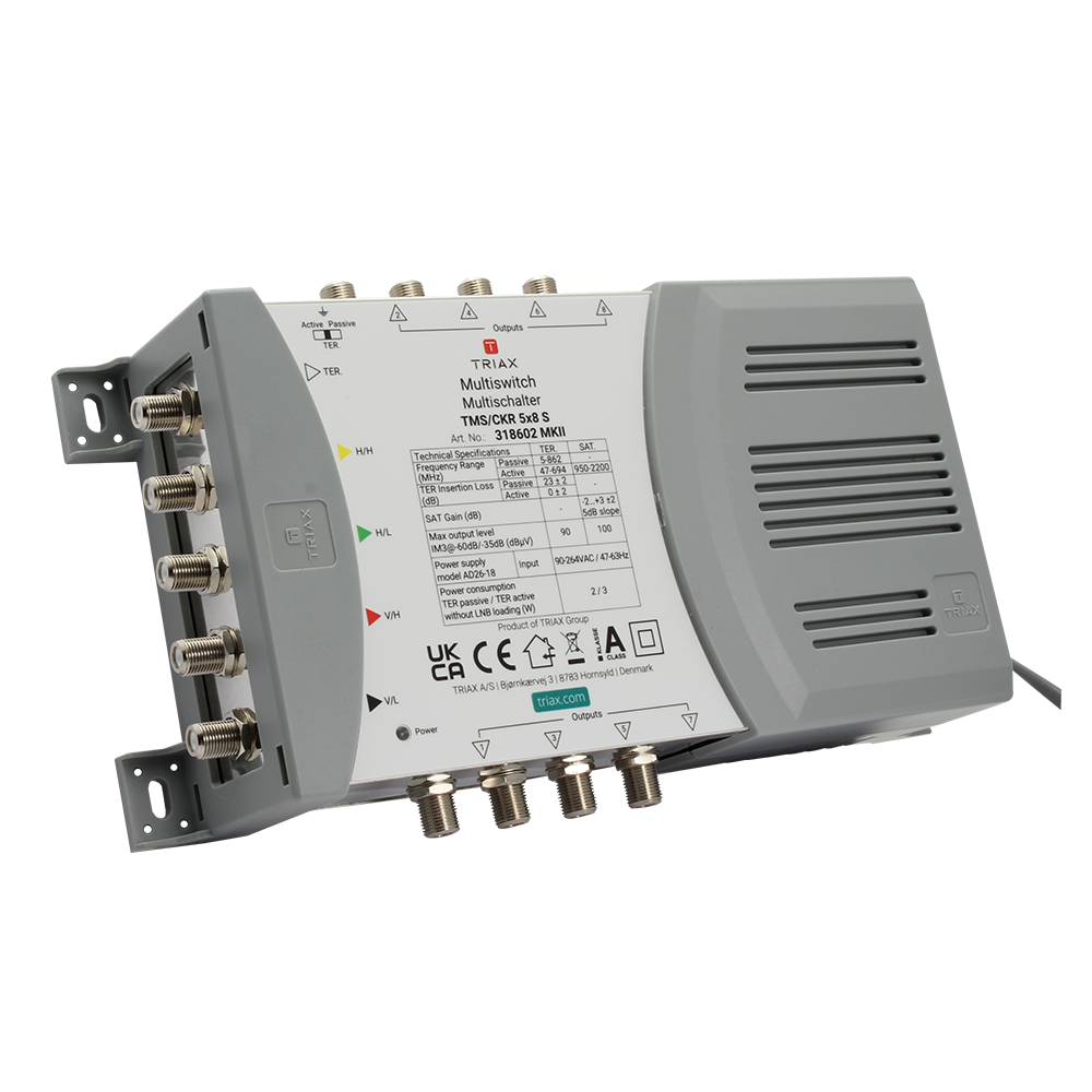 Triax 318602 Standalone Multiswitch 5in-8out (TMS-CKR580S)