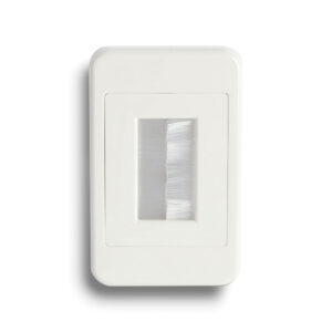 4x2 Flat Nose Media Cable Management Wall Plate - WFC4X2-BR