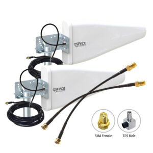 Space Connect 5G Directional Outdoor Antenna 11dB + Interconnect Cables (5G COMBO1)