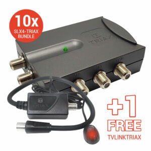 Triax 4 Way Powered RF Active Compact Splitter 10+1 Bundle - TRIAX COMBO 5