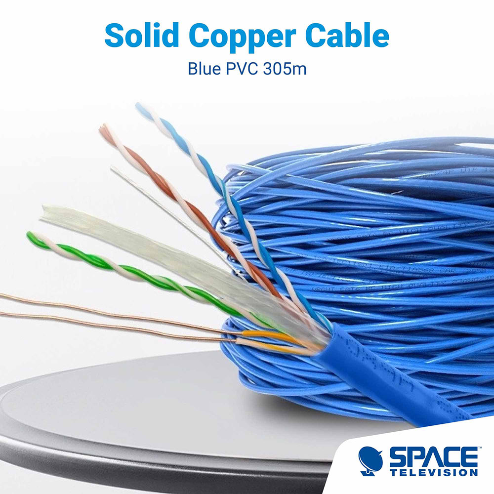 CAT6 UTP Solid Copper Cable Blue PVC 100m - Image 3